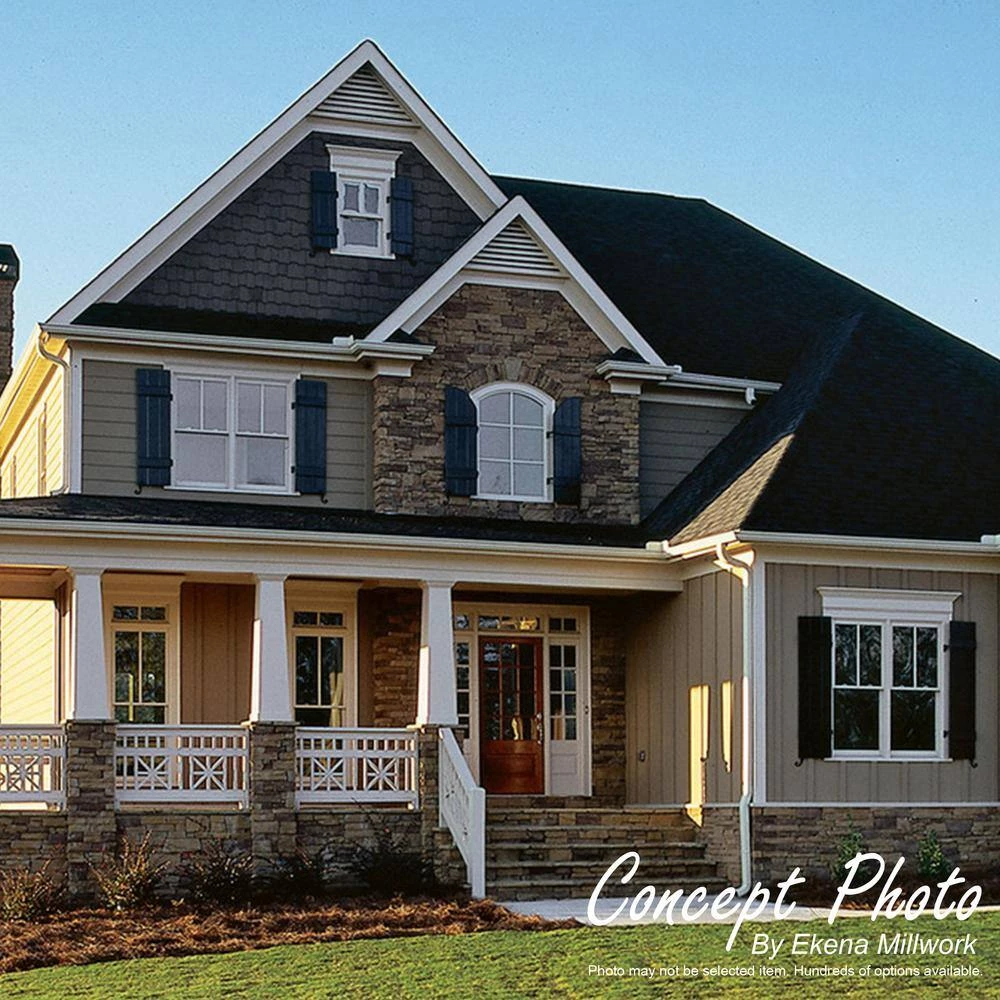 Ekena Millwork 25 in. x 25 in. Octagon White PVC Paintable Gable Louver Vent - Image 9