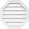 Ekena Millwork 36 in. x 36 in. Octagonal Surface Mount PVC Gable Vent: Functional with Brickmould Frame