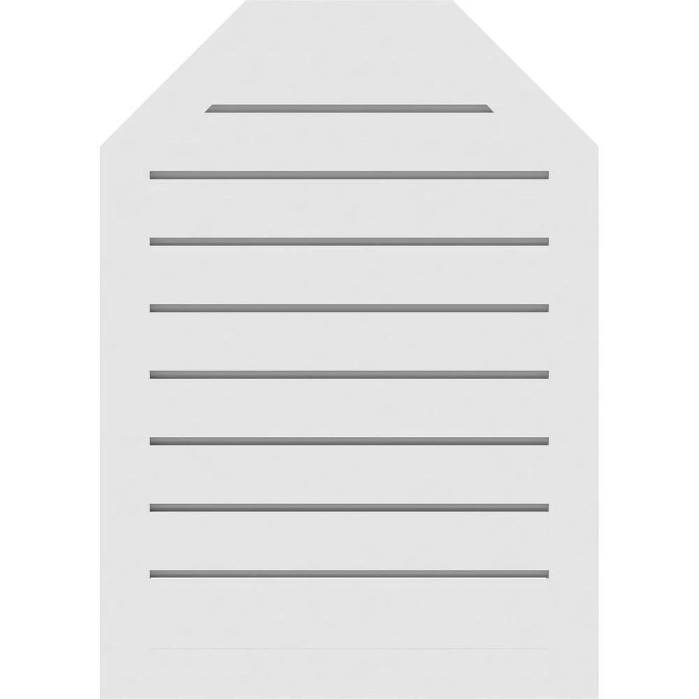 Ekena Millwork 30" x 36" Octagonal Top Surface Mount PVC Gable Vent: Functional with Brickmould Sill Frame - Image 4