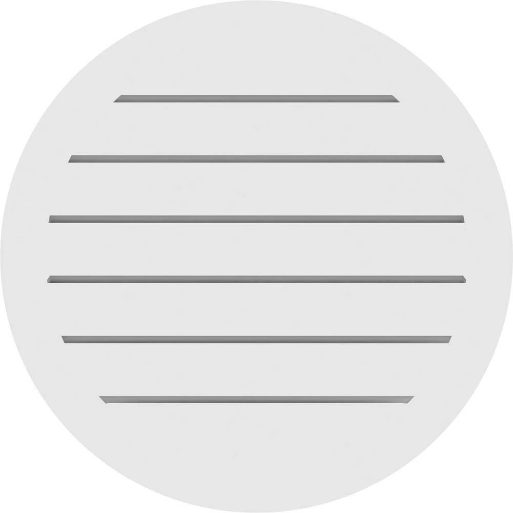 Ekena Millwork 14 in. x 14 in. Round Surface Mount PVC Gable Vent: Functional with Brickmould Frame - Image 4