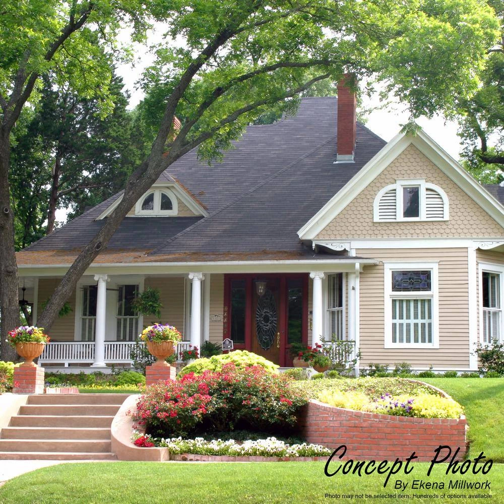 Ekena Millwork 27 in. x 27 in. Round White PVC Paintable Gable Louver Vent - Image 11