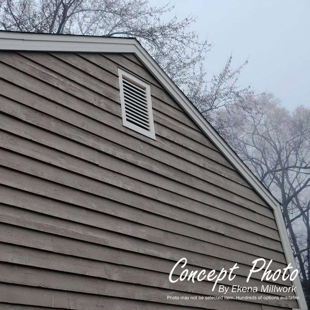 Ekena Millwork 27 in. x 27 in. Round White PVC Paintable Gable Louver Vent - Image 7