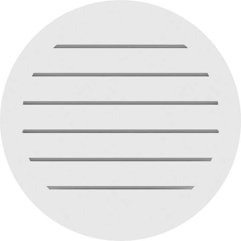 Ekena Millwork 24 in. x 24 in. Round Surface Mount PVC Gable Vent: Functional with Brickmould Frame - Image 4