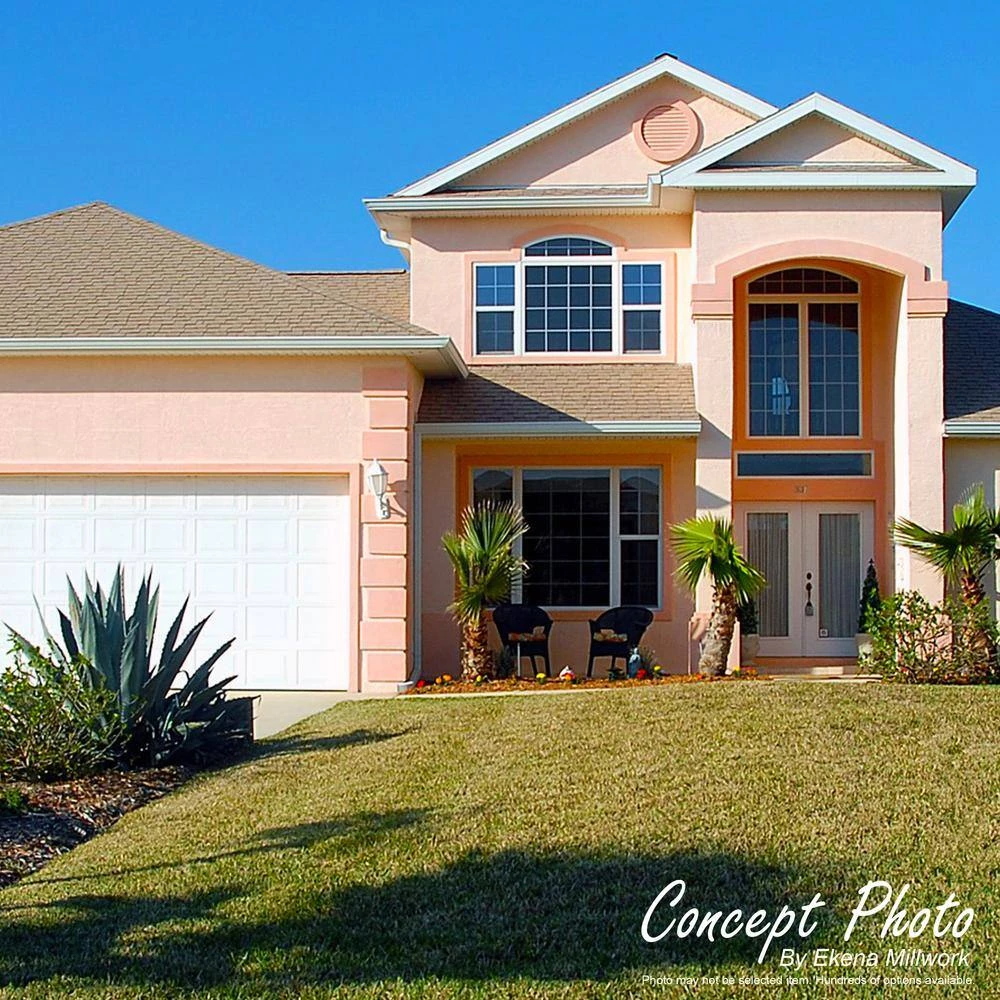 Ekena Millwork 26 in. x 26 in. Round White PVC Paintable Gable Louver Vent Non-Functional - Image 7