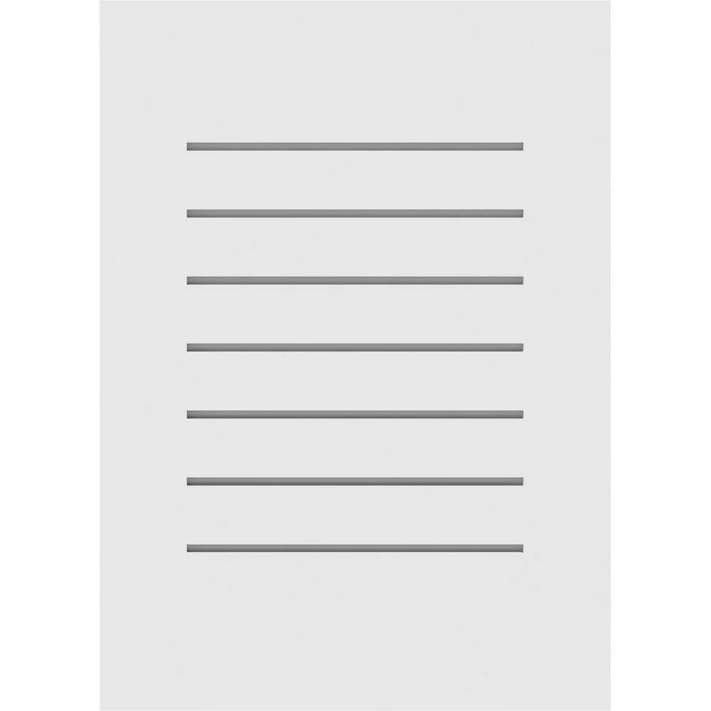 Ekena Millwork 12 in. x 24 in. Rectangular White PVC Paintable Gable Louver Vent Functional - Image 4