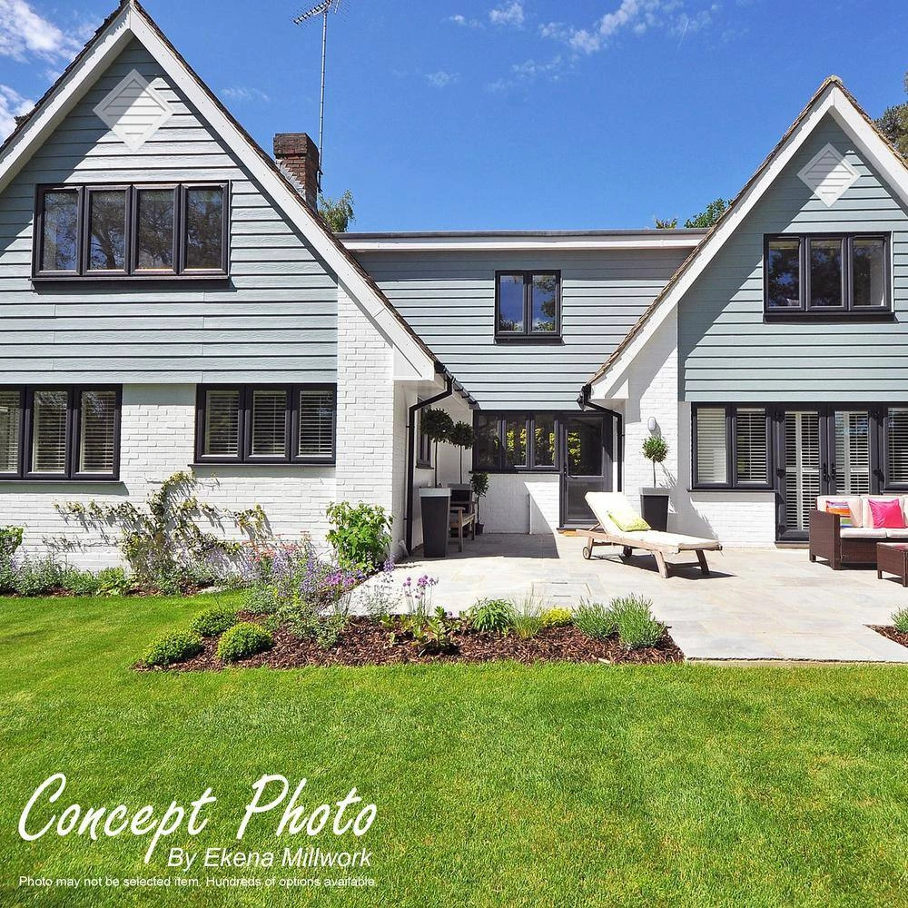 Ekena Millwork 14 in. x 20 in. Rectangular White PVC Paintable Gable Louver Vent Non-Functional - Image 5