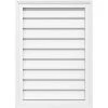 Ekena Millwork 14" x 30" Vertical Surface Mount PVC Gable Vent: Non-Functional with Brickmould Frame