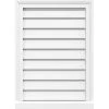 Ekena Millwork 18 in. x 18 in. Vertical Surface Mount PVC Gable Vent: Functional with Brickmould Sill Frame