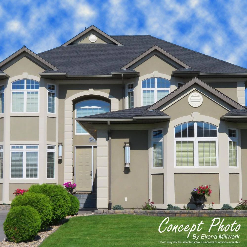 Ekena Millwork 20 in. x 20 in. Vertical Surface Mount PVC Gable Vent: Decorative with Standard Frame - Image 8