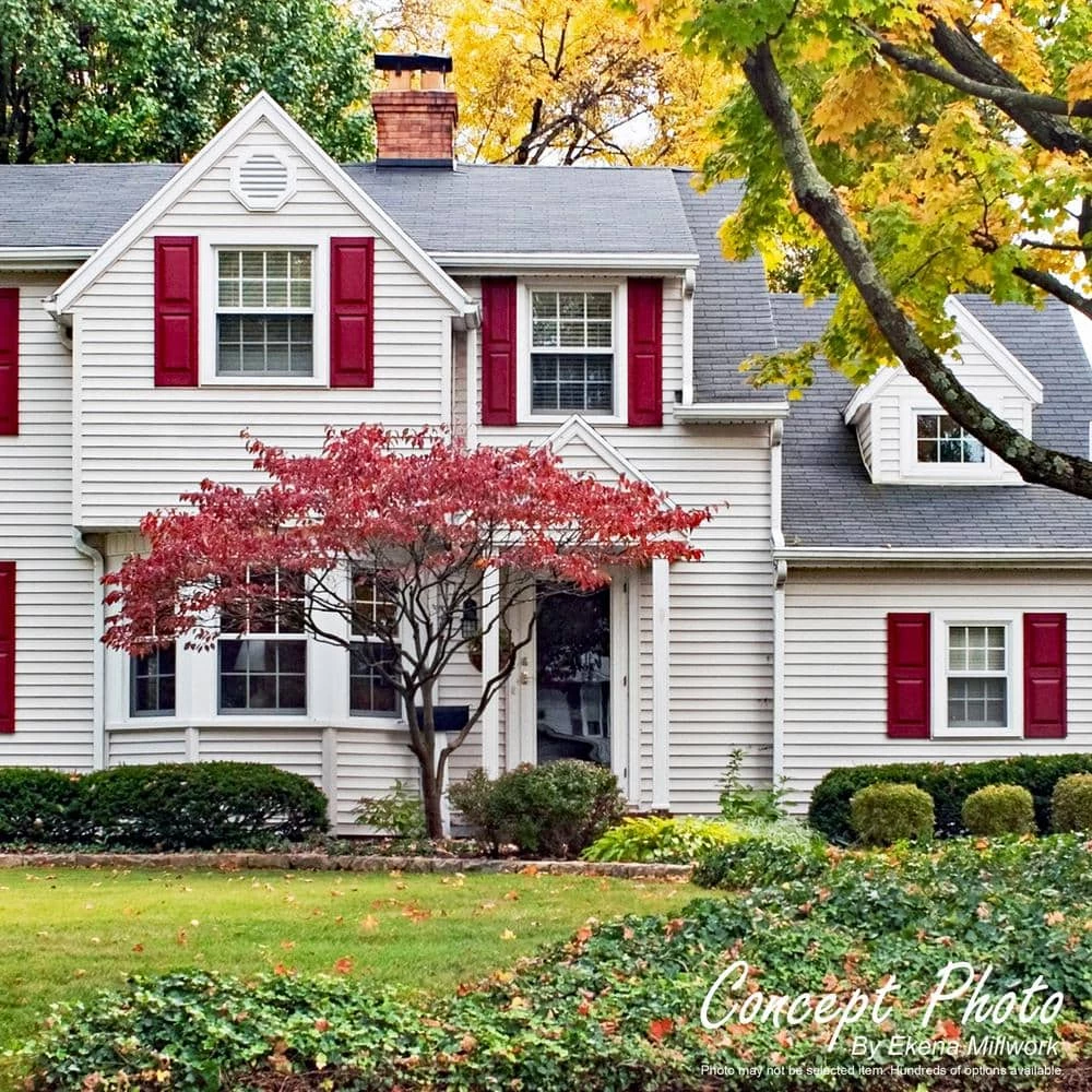 Ekena Millwork 20 in. x 26 in. Vertical Surface Mount PVC Gable Vent: Decorative with Standard Frame - Image 9