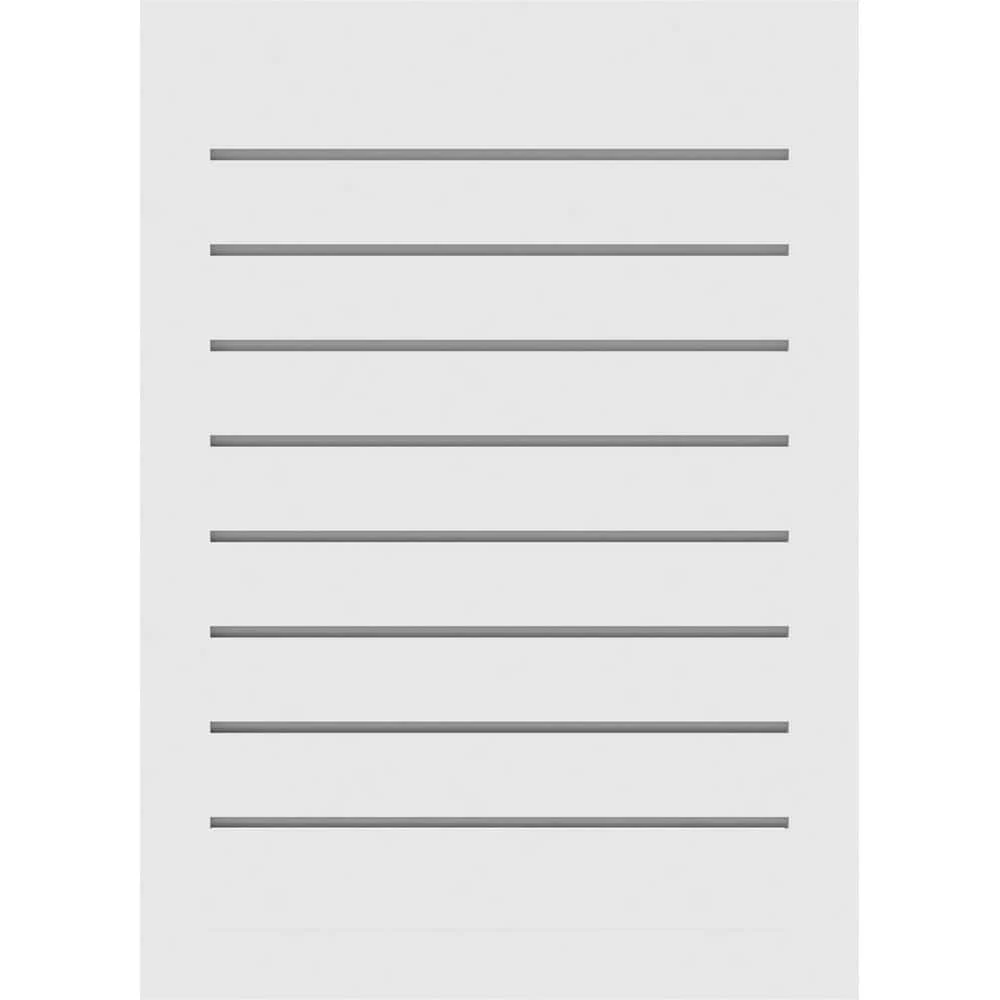 Ekena Millwork 24" x 24" Rectangular White PVC Paintable Gable Louver Vent Functional - Image 4