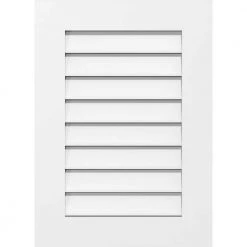 Ekena Millwork 40" x 30" Vertical Surface Mount PVC Gable Vent: Functional with Standard Frame