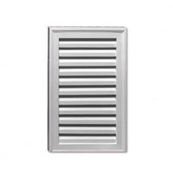 Fypon 18 in. x 24 in. Functional Rectangular White Polyurethane Weather Resistant Gable Louver Vent