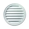 Fypon 24 in. x 24 in. Round White Polyurethane Weather Resistant Gable Louver Vent