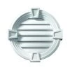 Fypon 19.125 in. x 19.125 in. Round White Polyurethane Weather Resistant Gable Louver Vent