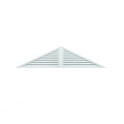 Fypon 60 in. x 25 in. Triangle White Polyurethane Weather Resistant Gable Louver Vent