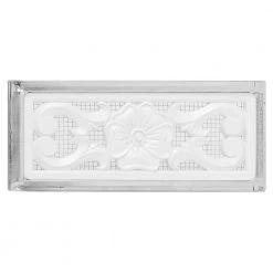 Gibraltar Building Products 14 in. x 6 in. Galvanized Steel 2-Way Reversible Vent with Decorative Plastic Floral Insert