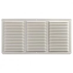 Master Flow 16 in. x 8 in. Aluminum Under Eave Soffit Vent in White (Carton of 36)