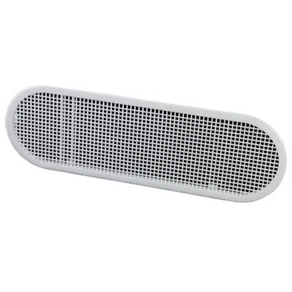 Master Flow 4 in. x 12 in. Oval White UV Resistant Resin Soffit Vent (Carton of 36)