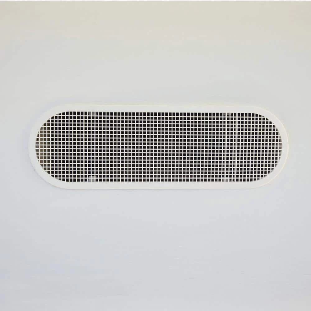 Master Flow 4 in. x 12 in. Oval White UV Resistant Resin Soffit Vent (Carton of 36) - Image 2