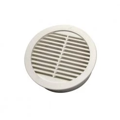 Master Flow 3 in. Resin Circular Mini Wall Louver Soffit Vent in White (4-Pack)