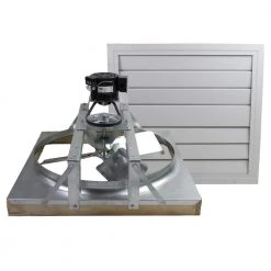 Maxx Air 13 in x 35.25 in 5950 CFM White Galvanized Steel Automatic Shutter Whole House Fan