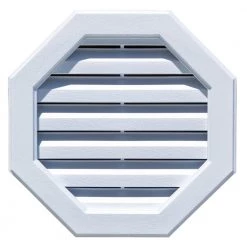 Novik 16 in. x 17.50 in. Polypropylene White Octagonal Gable Vent